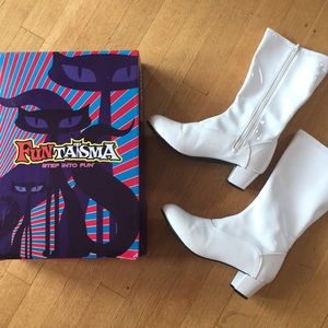 White Girls GoGo Boots